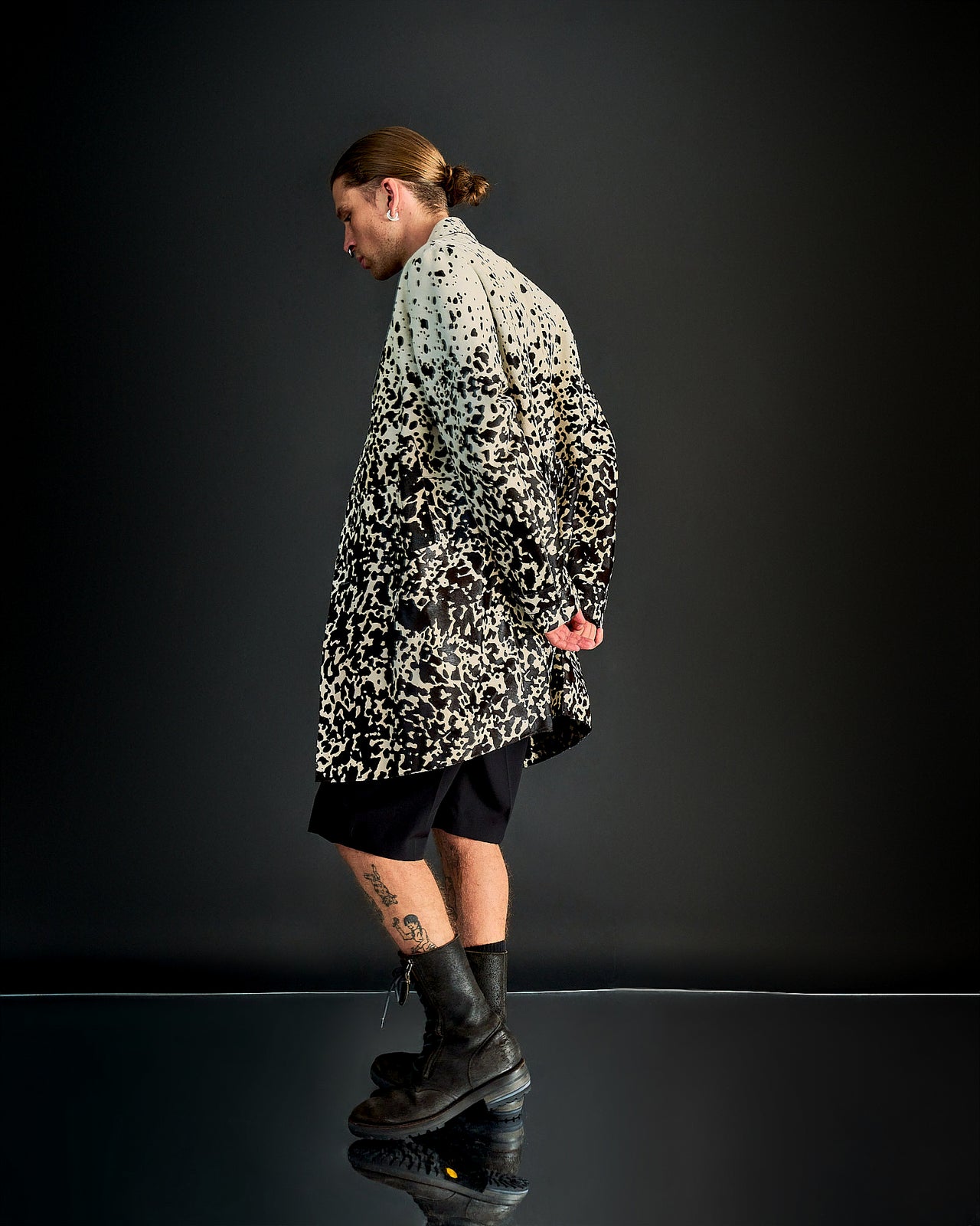 Burberry AW 2013 Calfskin cow print leather coat