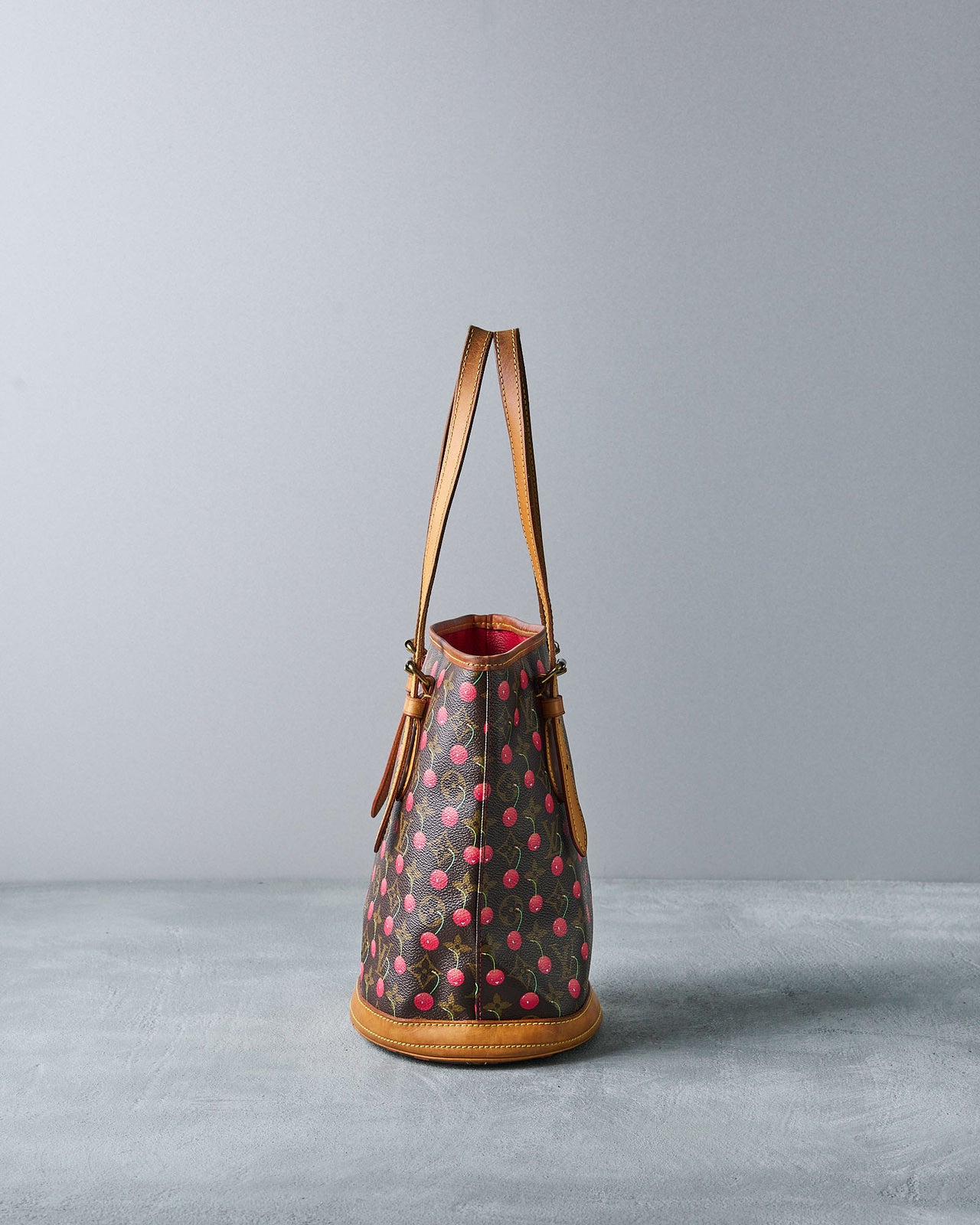 Louis Vuitton 2005 Takashi Murakami Monogram Cerises Bucket Bag