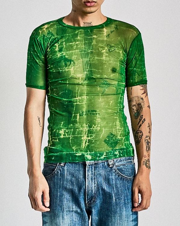 Jean Paul Gaultier 1990's mesh t-shirt