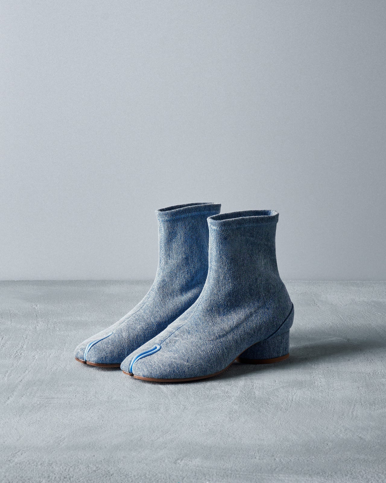 Maison Margiela SS 2020 3cm Heel denim tabi boot