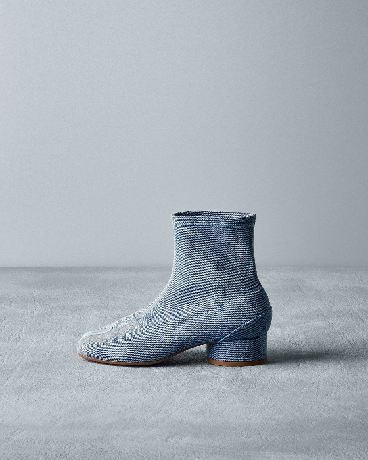 Maison Margiela SS 2020 3cm Heel denim tabi boot