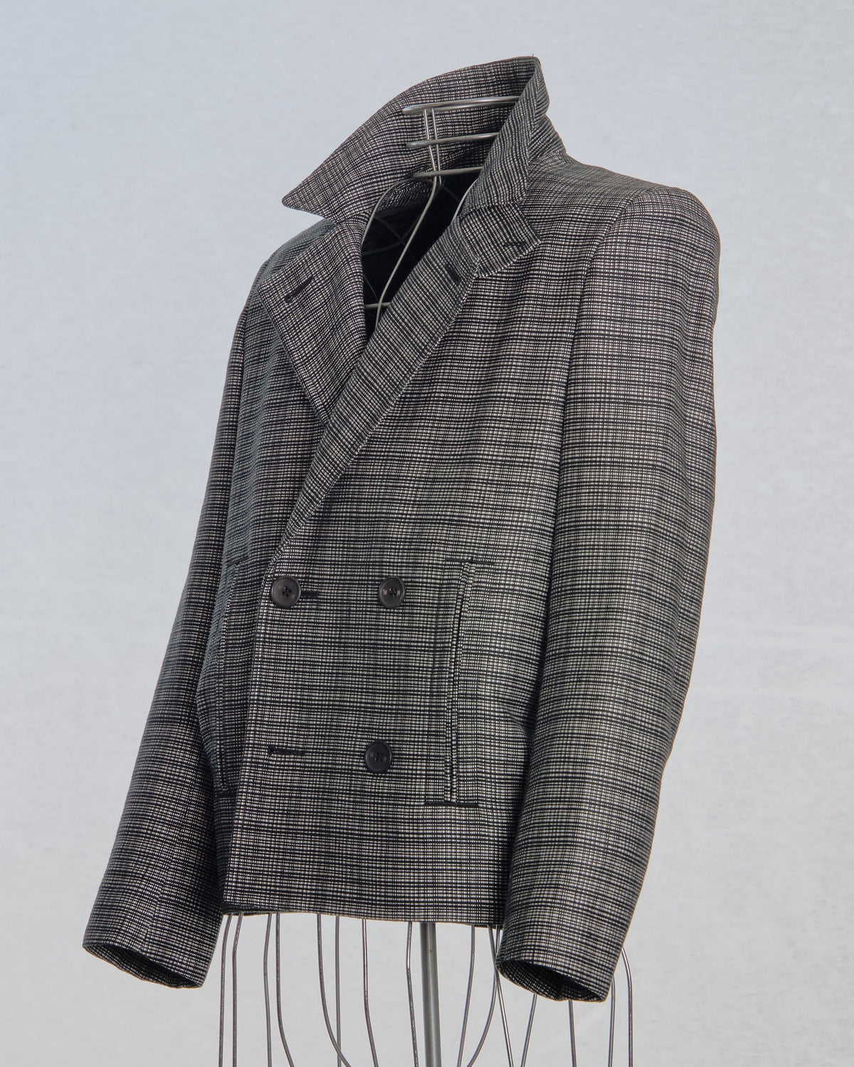 Balenciaga 2011 Double-Breasted Jacquard Peacoat