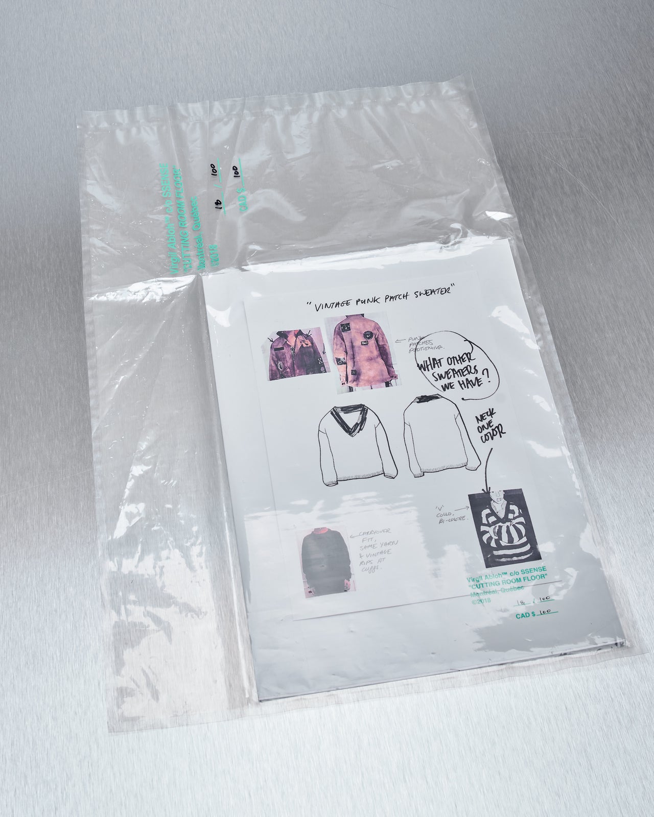 Virgil Abloh c/o SSENSE 2018 "Cutting room floor" Sketch Edition 18/100