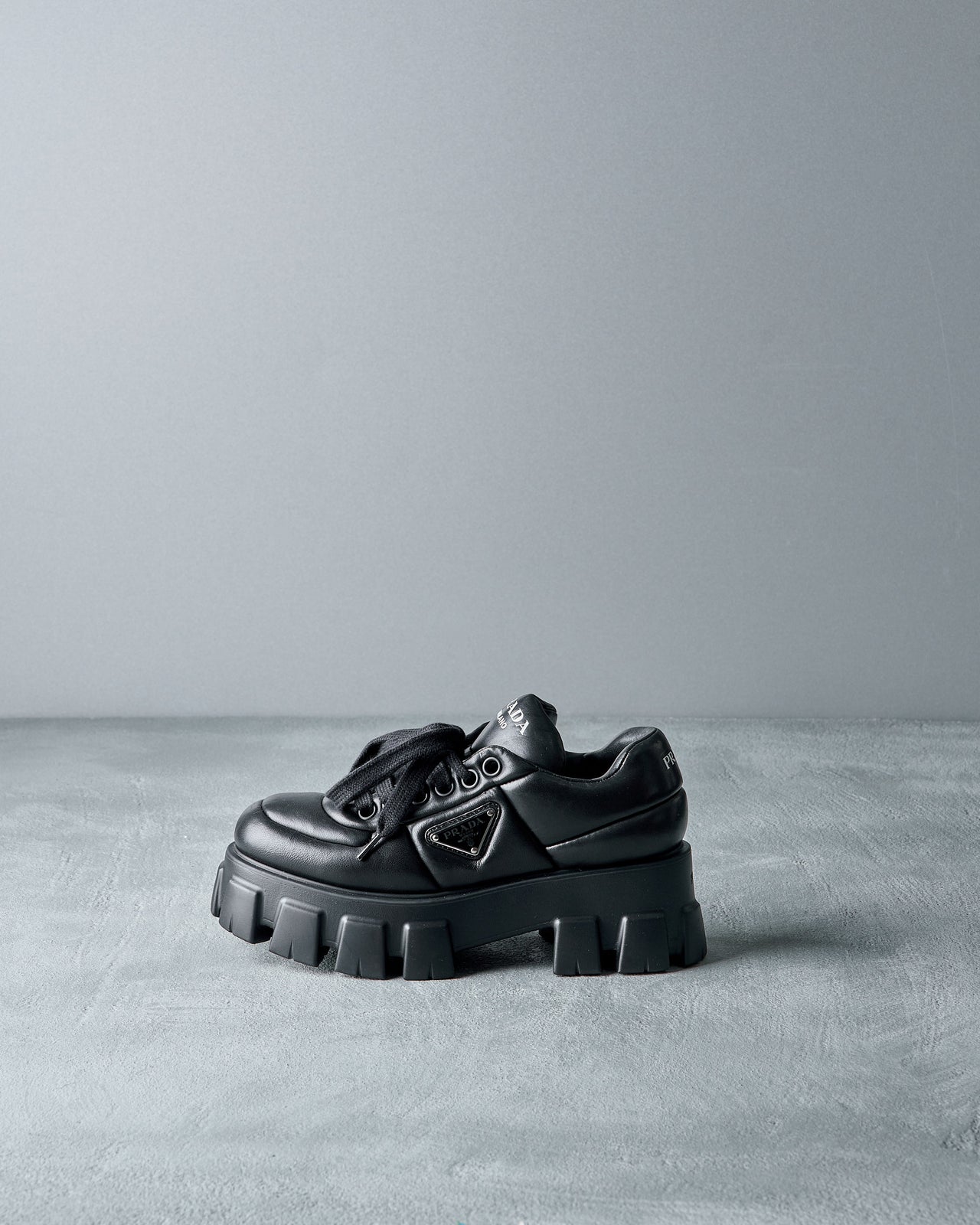 Prada Padded nappa Monolith lace ups