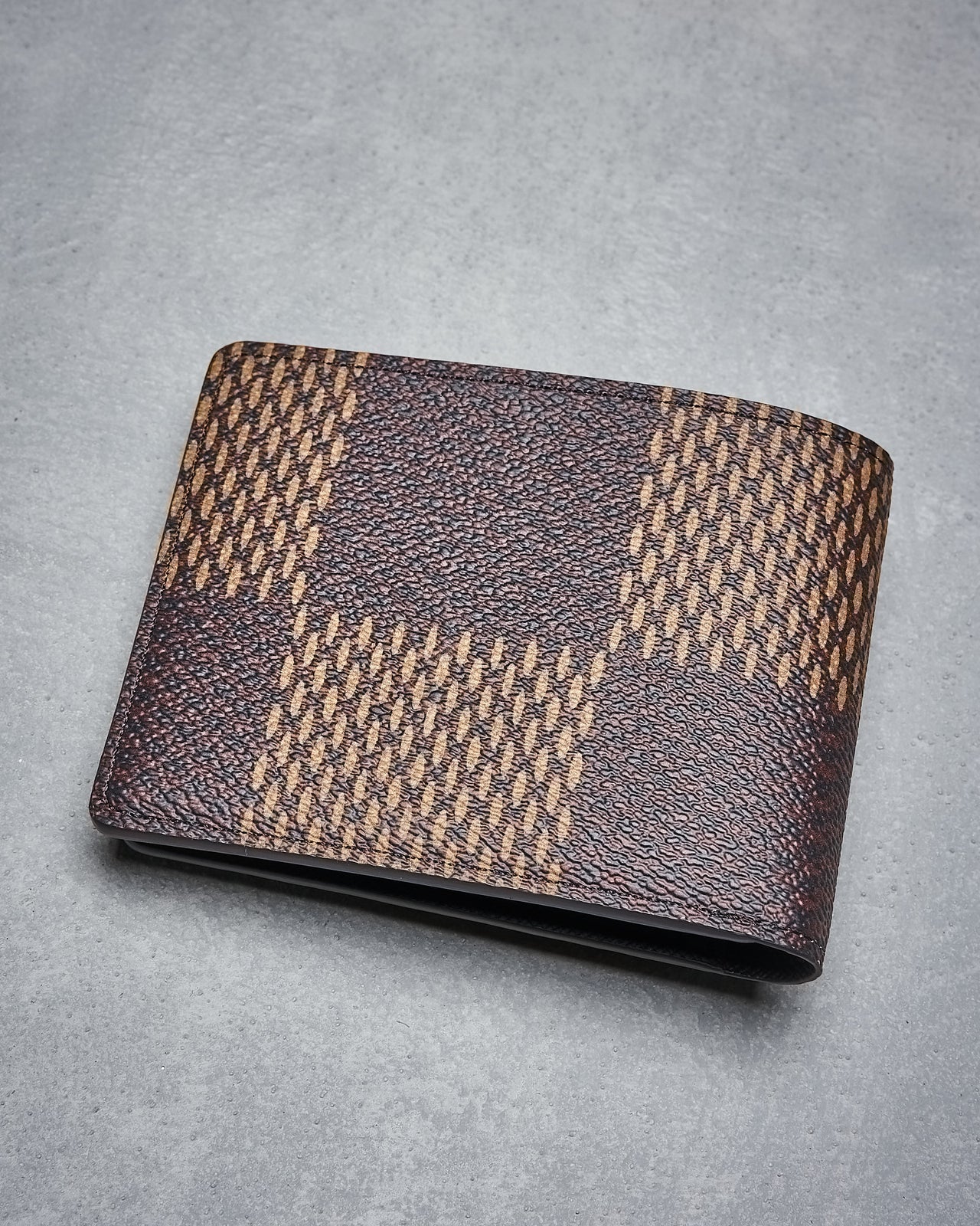 x Nigo wallet damier ebene giant brown in coated canvas