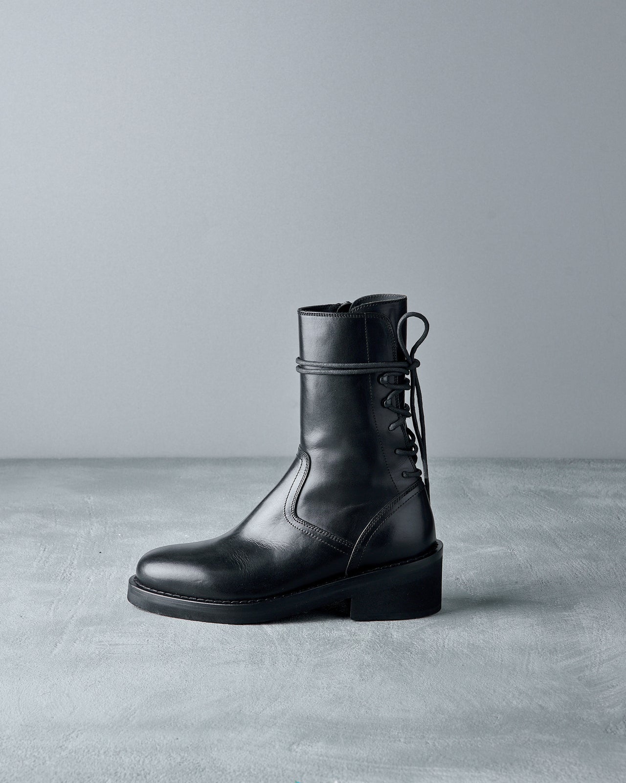 Ann Demeulemeester Henrica Back Lace Zip Biker Boot