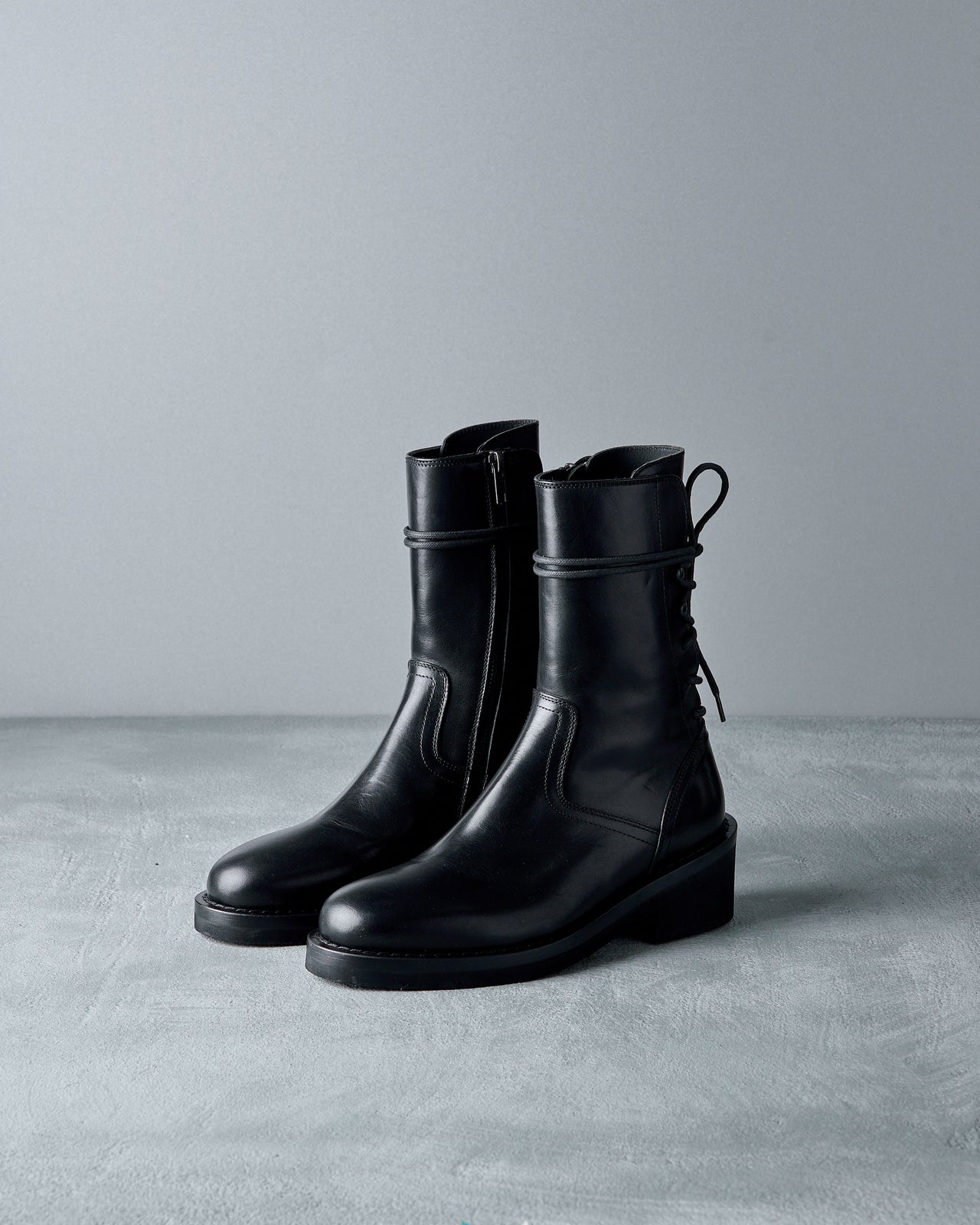Ann Demeulemeester Henrica Back Lace Zip Biker Boot