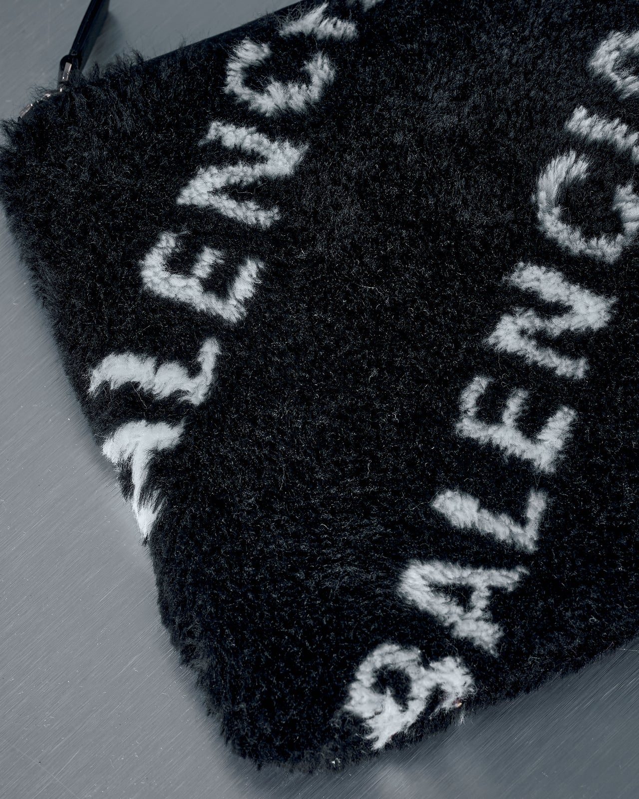 Balenciaga FW 2019 Faux Fur clutch