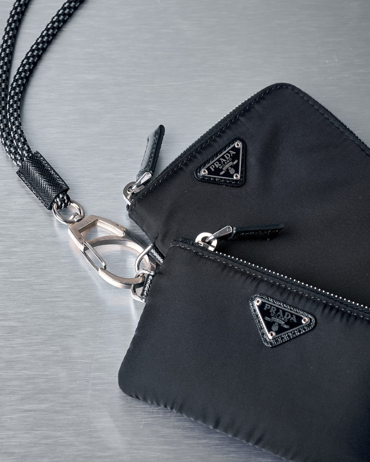 Prada Duo Re-Nylon zip pouches