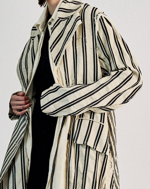 Ann Demeulemeester SS 2019 Striped Two-Piece Coat