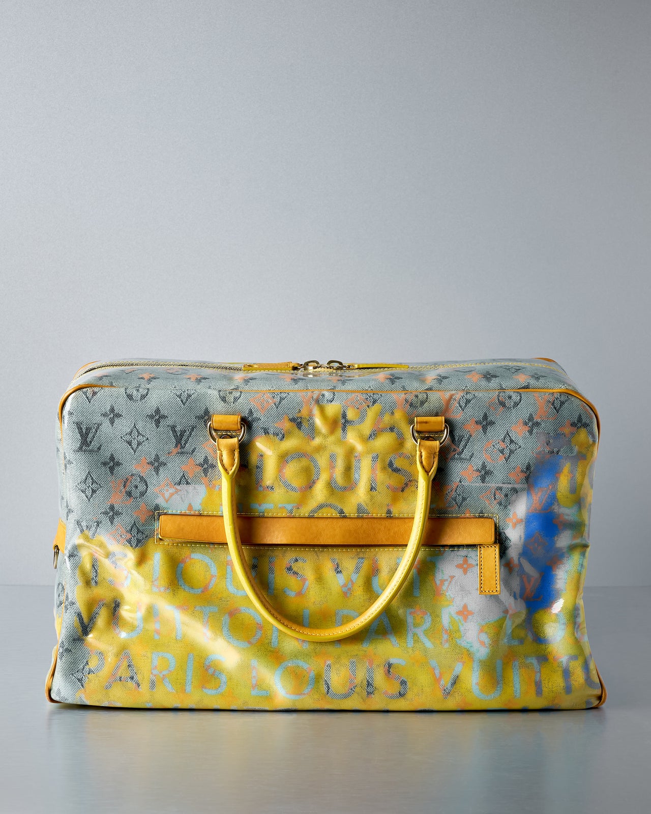 Louis Vuitton 2008 Limited Edition Richard Prince Defile Monogram Weekender Bag