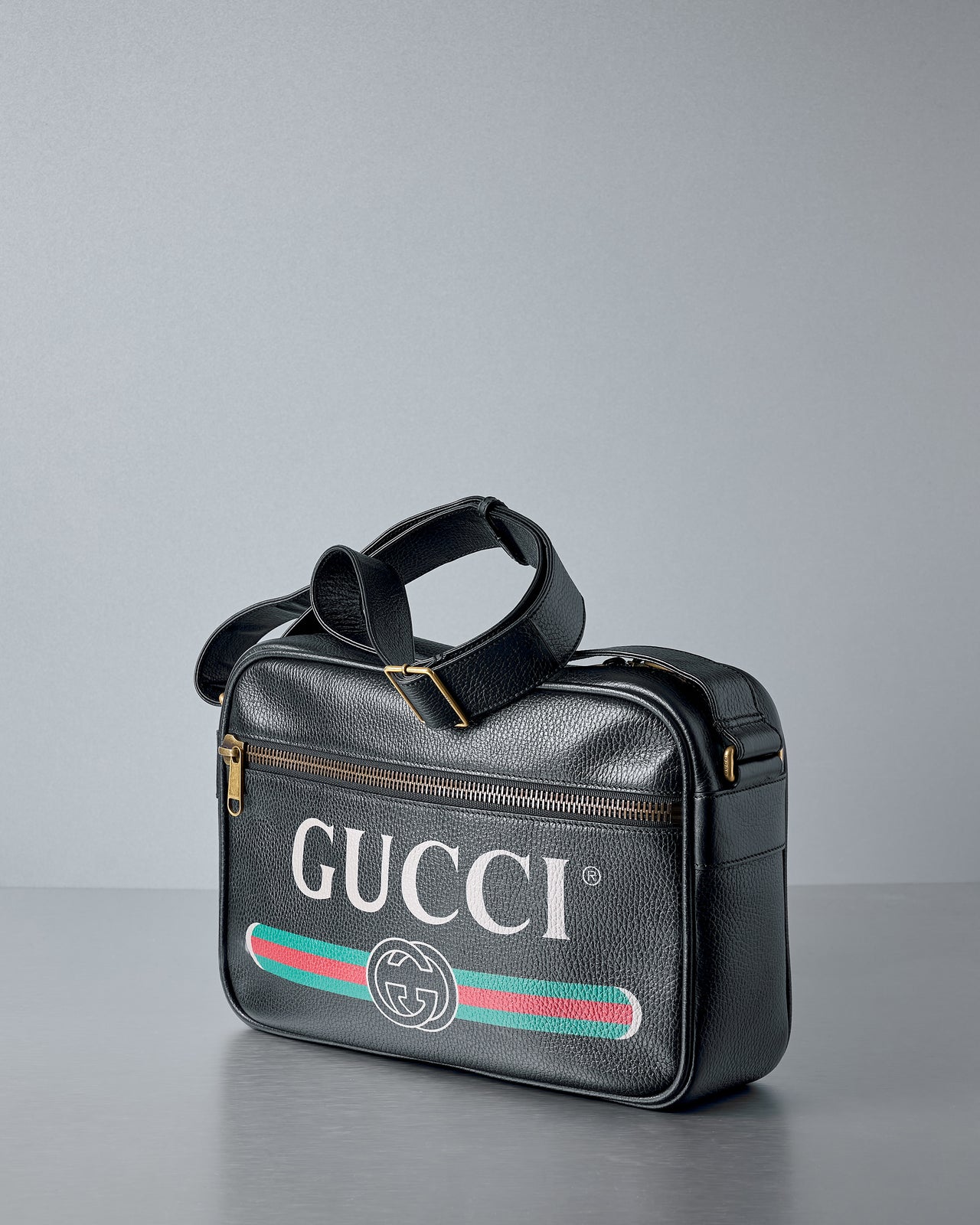 Gucci Pebbled Leather Retro Crossbody Bag