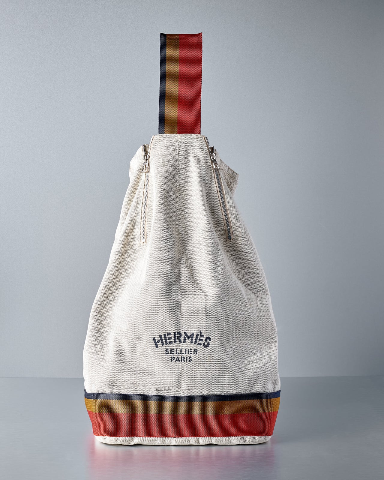 Hermès Toile Chevrons Cavalier Shoulder Bag