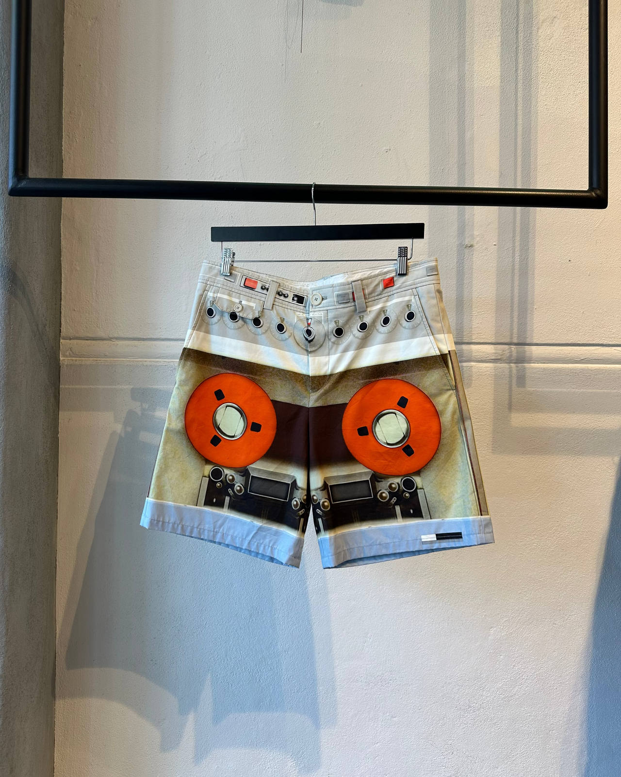 Givenchy SS 2014 Tape Deck Shorts In Tan