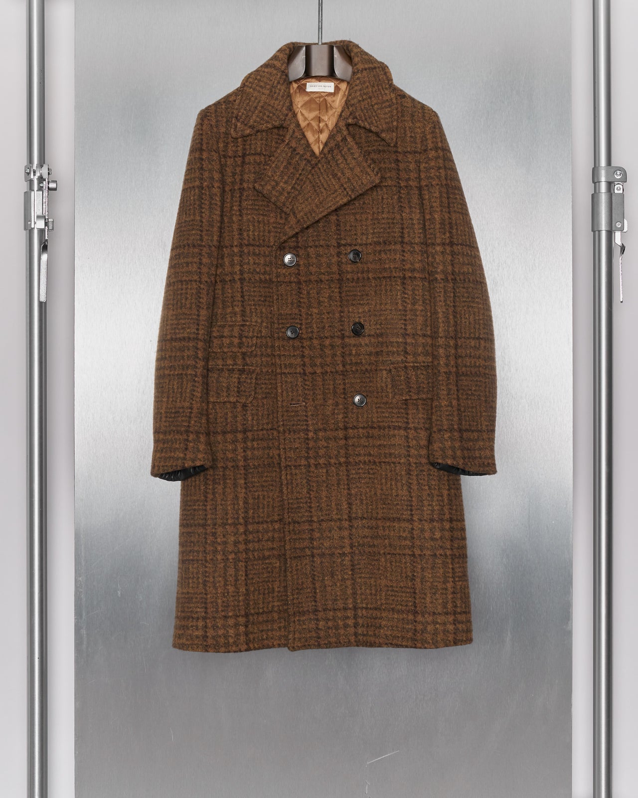 Dries Van Noten Double-breasted quilted coat