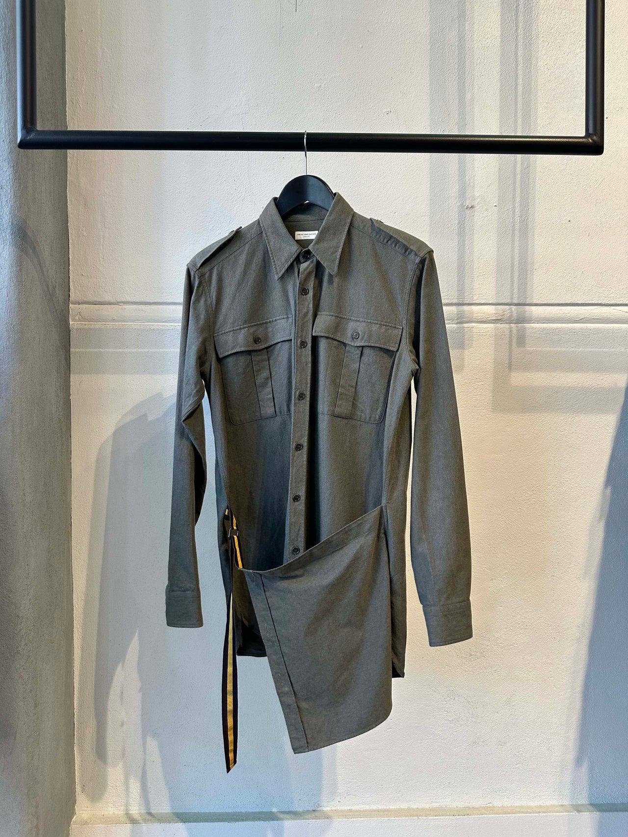 Dries Van Noten 2015 strap panel military shirt