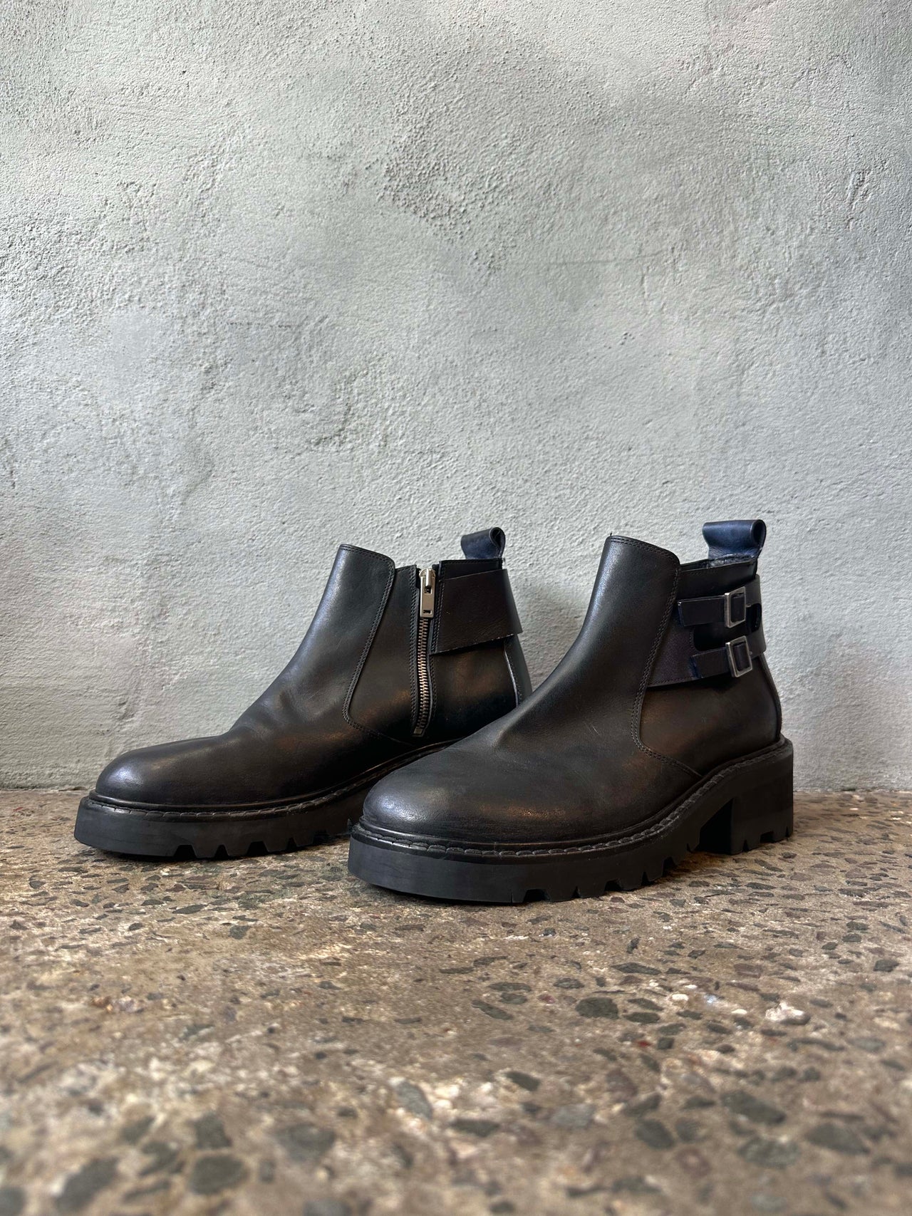Maison Margiela FW 2016 Buckle leather boot