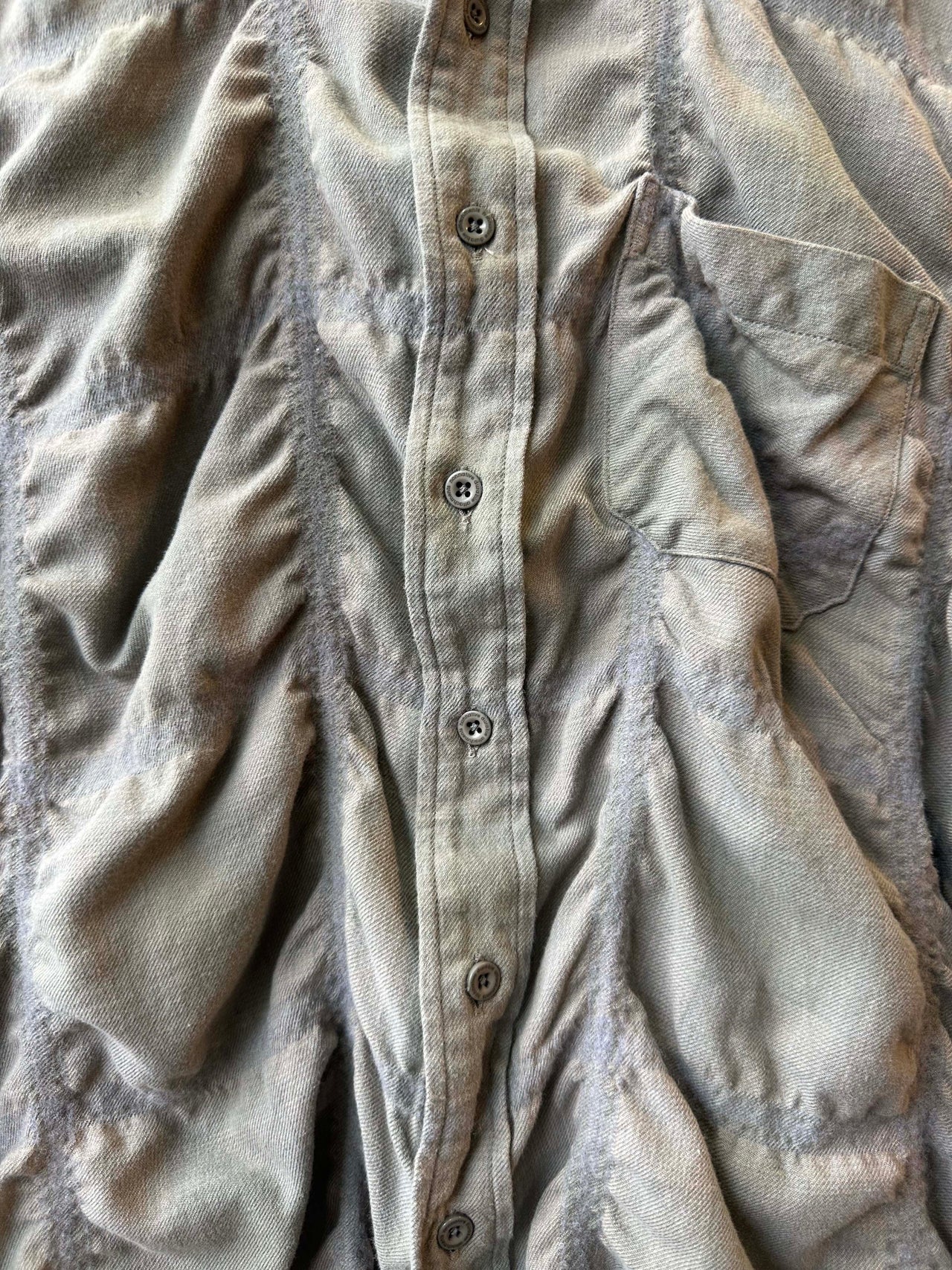 Nonnative Flannel Grid Ruched Shirt
