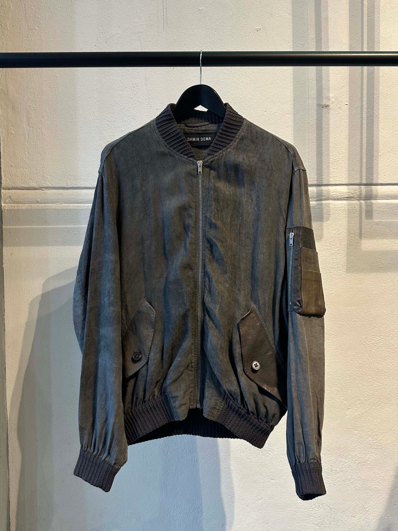 Damir Doma Jaram Linen Cold Dyed Bomber jacket