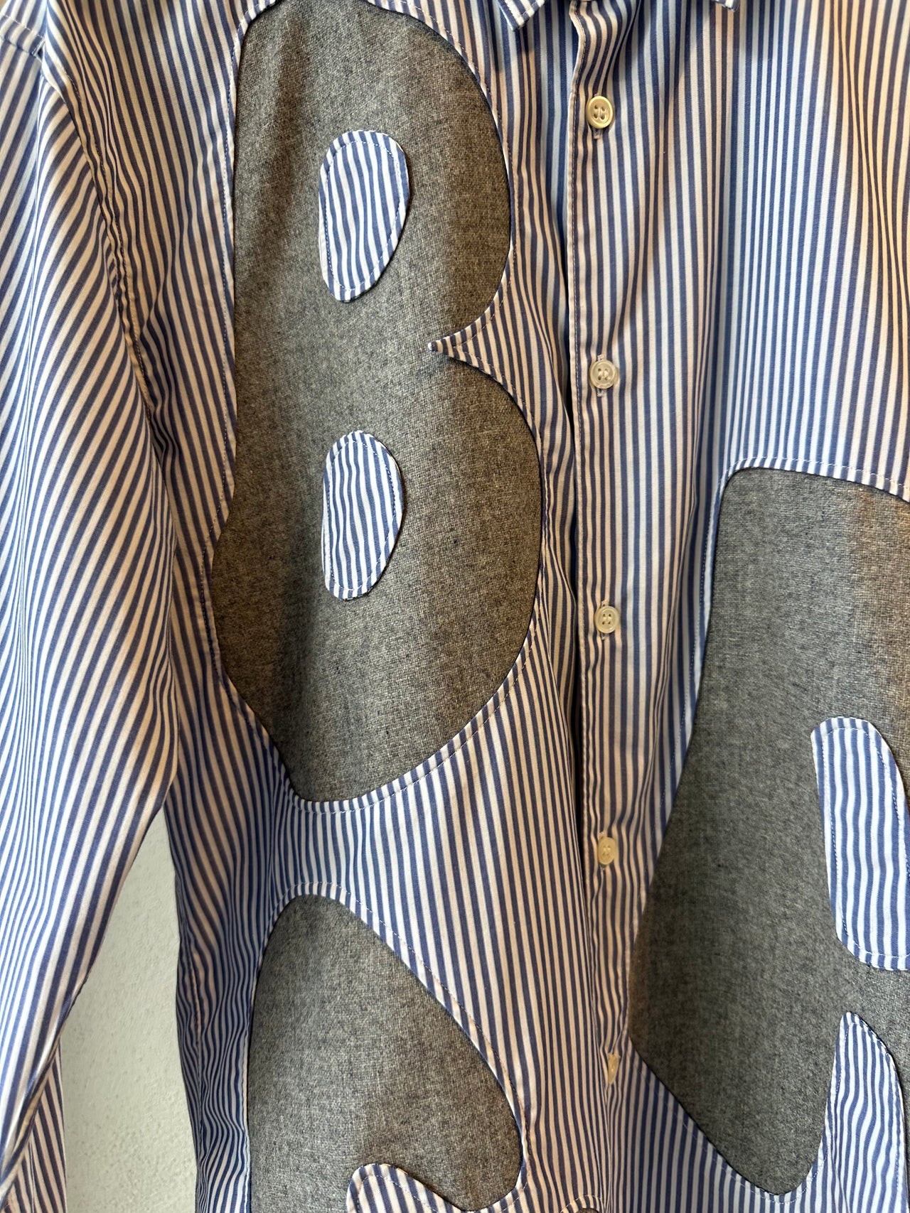 Comme des Garçons SHIRT ABC Patchwork Collared Shirt