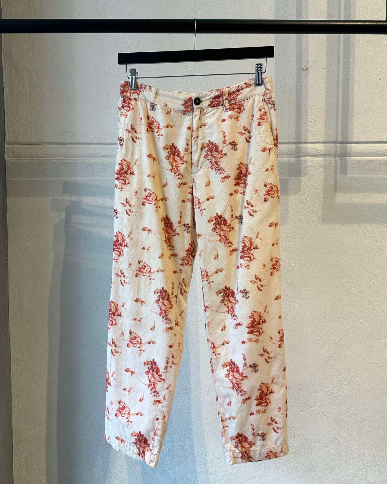 Ann Demeulemeester SS 2014 Floral cord trouser