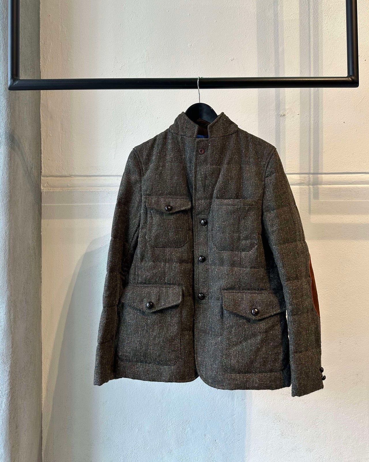 CDG Junya Watanabe MAN AW 2012 Padded Elbow Patch Tweed Jacket