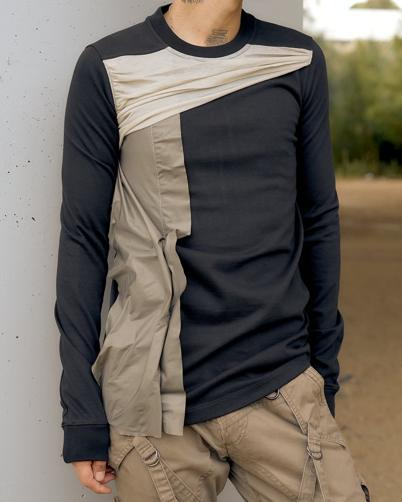 Rick Owens FW 2018 Sisyphus Panelled sweatshirt