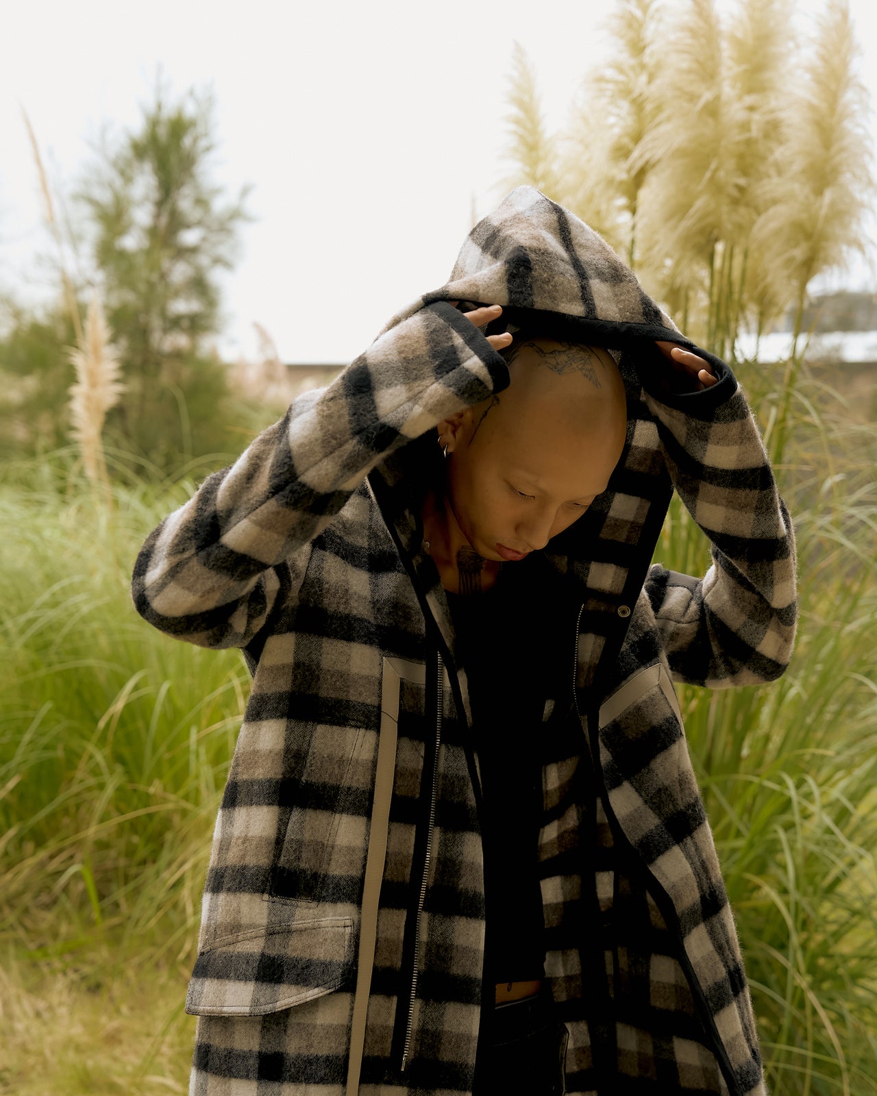 Rick Owens FW 2019 Larry Woven slab coat