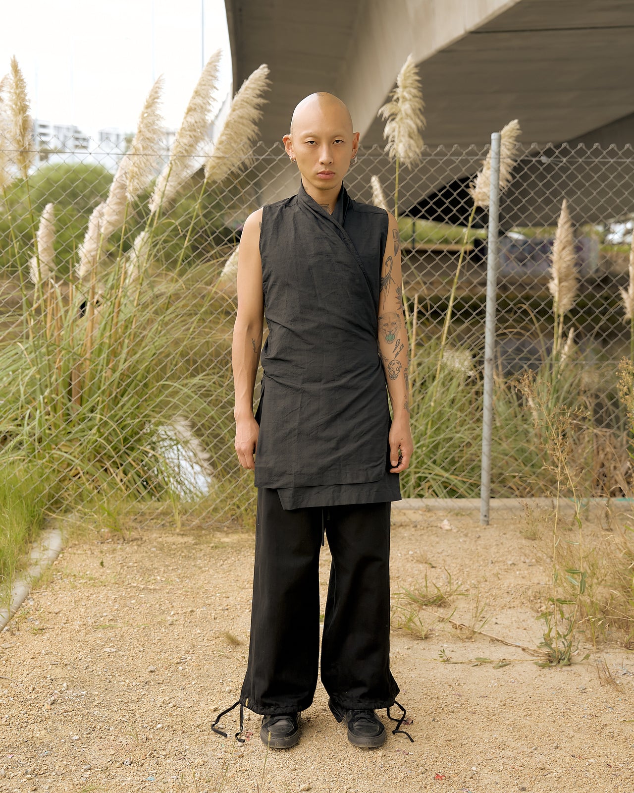 Rick Owens SS 2016 Cyclops Woven wrap vest
