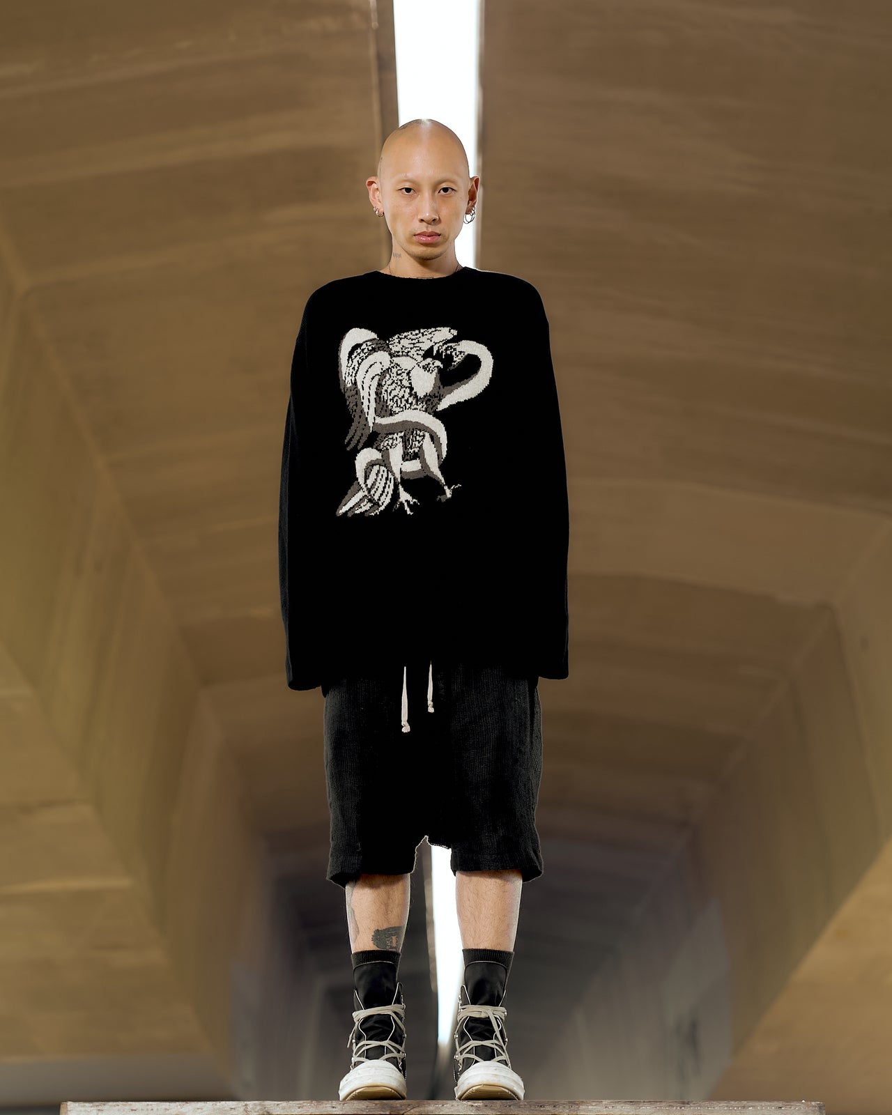 Yohji Yamamoto AW 2019 Eagle and snake sweater