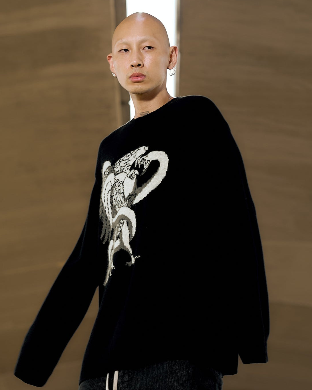 Yohji Yamamoto AW 2019 Eagle and snake sweater