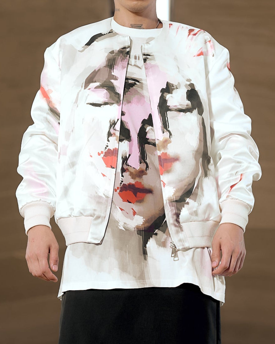 Givenchy 2013 Madonna Satin Bomber Jacket