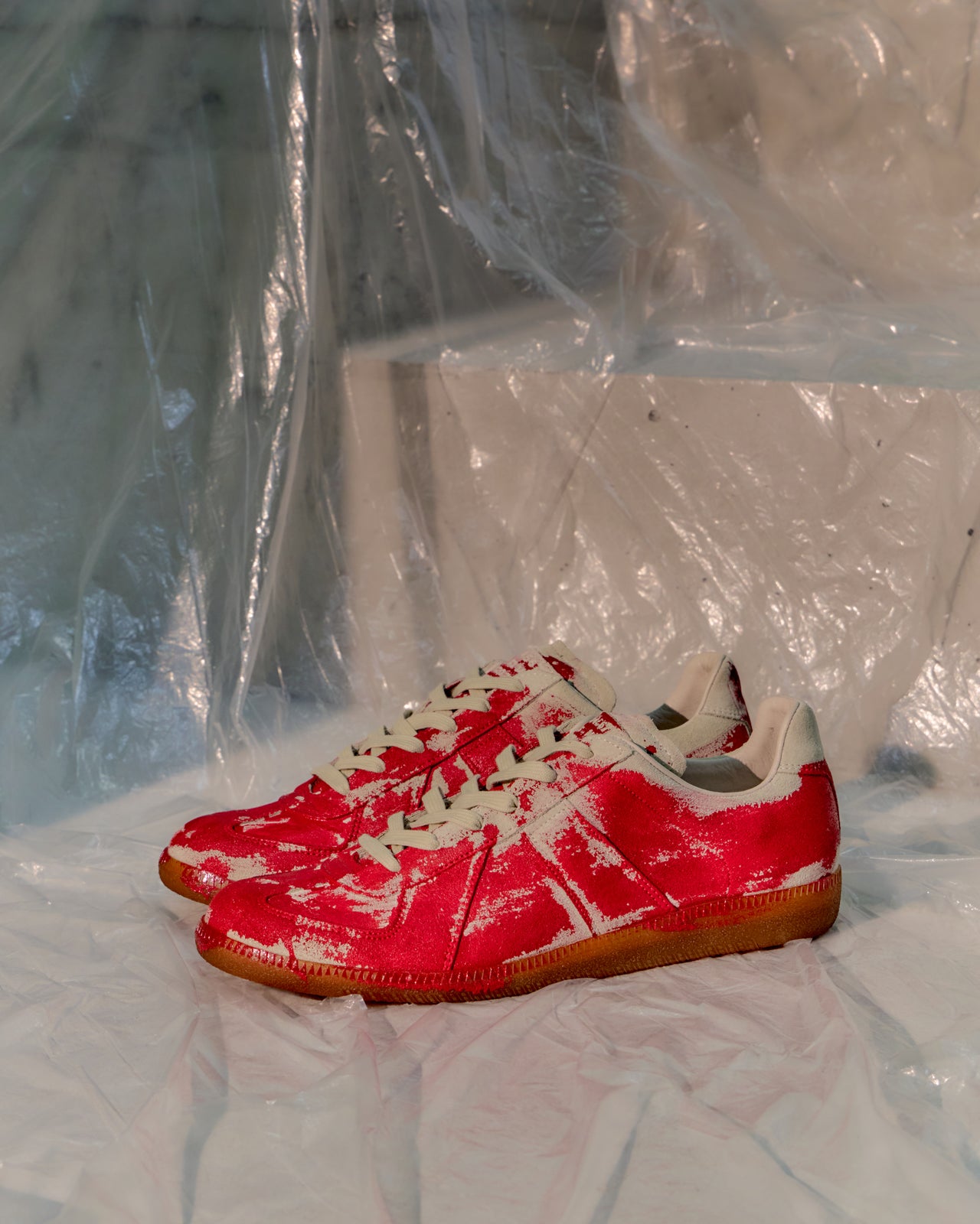 Maison Margiela 2011 Replica GAT Painted Suede Sneakers