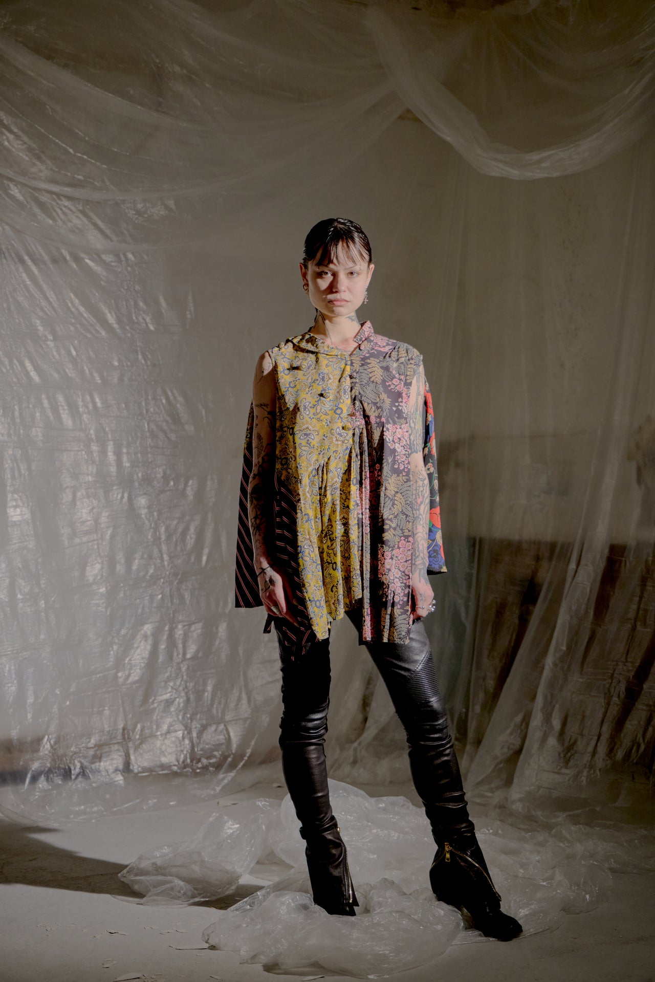 Balenciaga FW 2016 Multi Panel Blouse