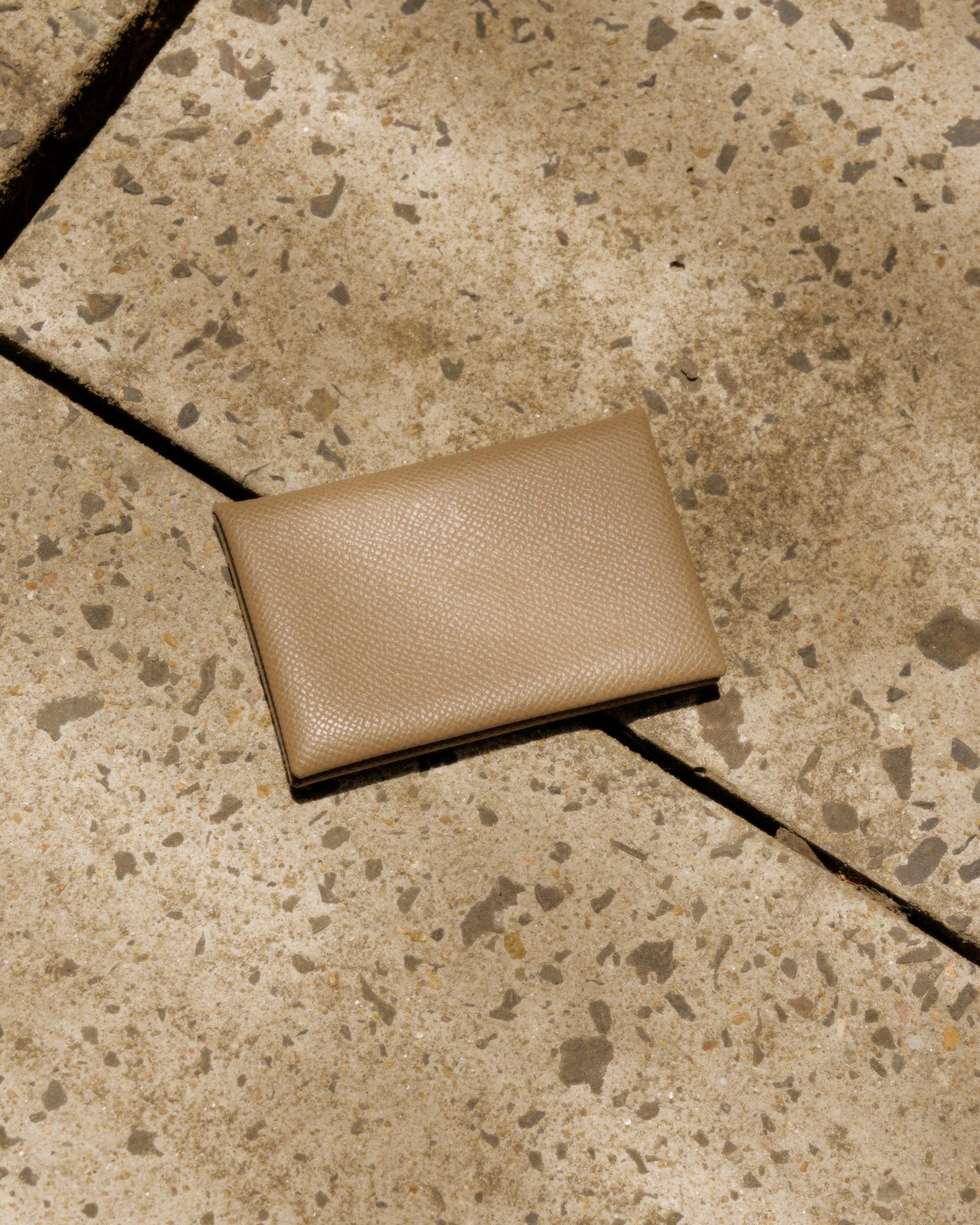 Hermès Calvi grained leather card holder