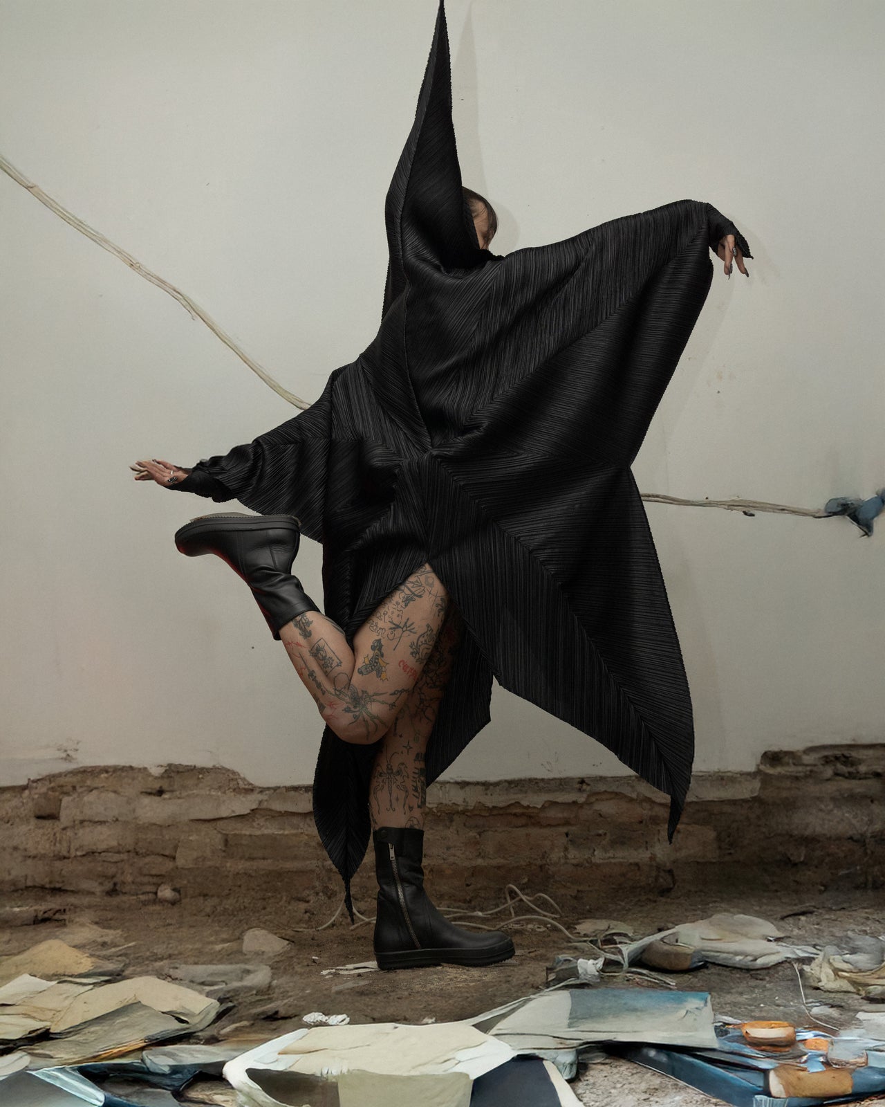 Issey Miyake Pleats Please AW 2012 Pleated star dress