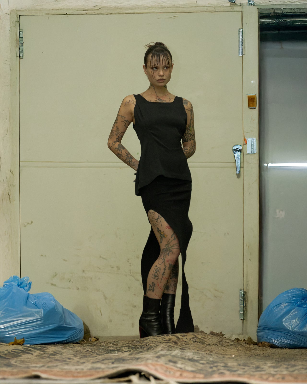 Thierry Mugler 1980's Press stud sleeveless top