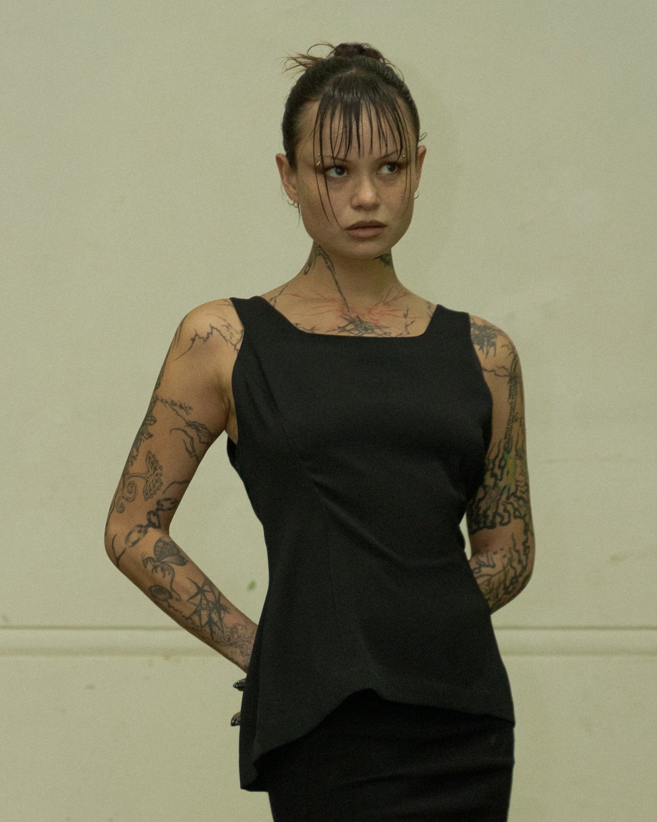 Thierry Mugler 1980's Press stud sleeveless top