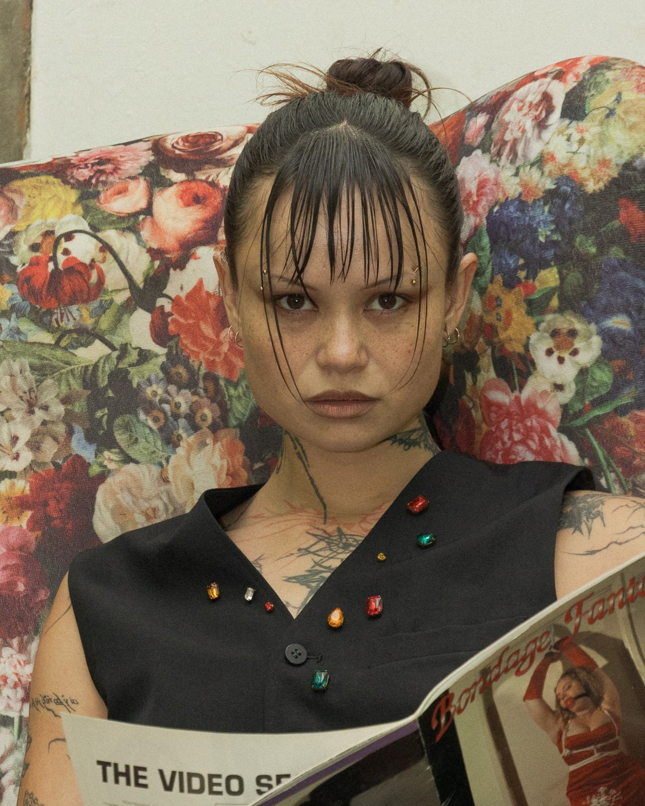 Comme des Garçons Tricot AW 1989 bejewelled waistcoat