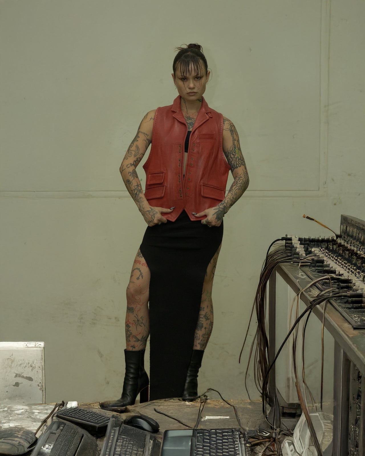 S.Komishi Artisanal leather vest