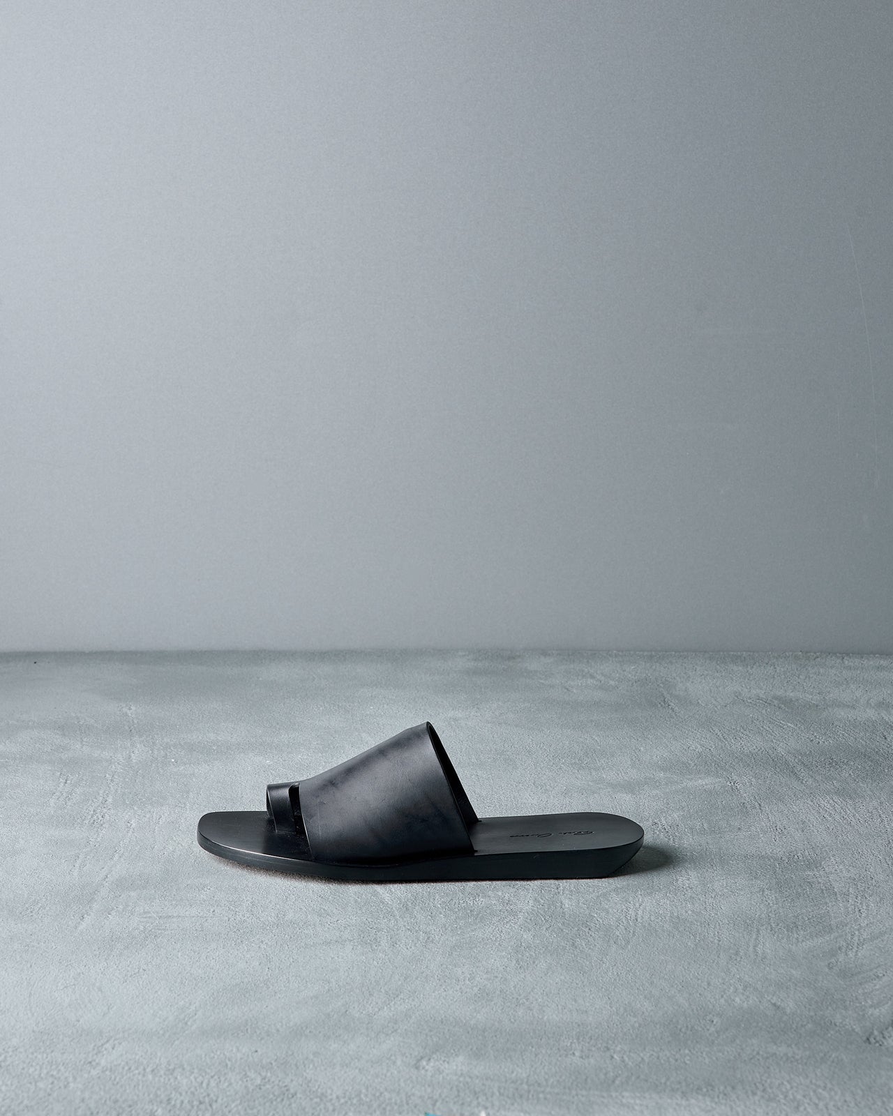 Rick Owens SS 2016 Leather Nero Sandal
