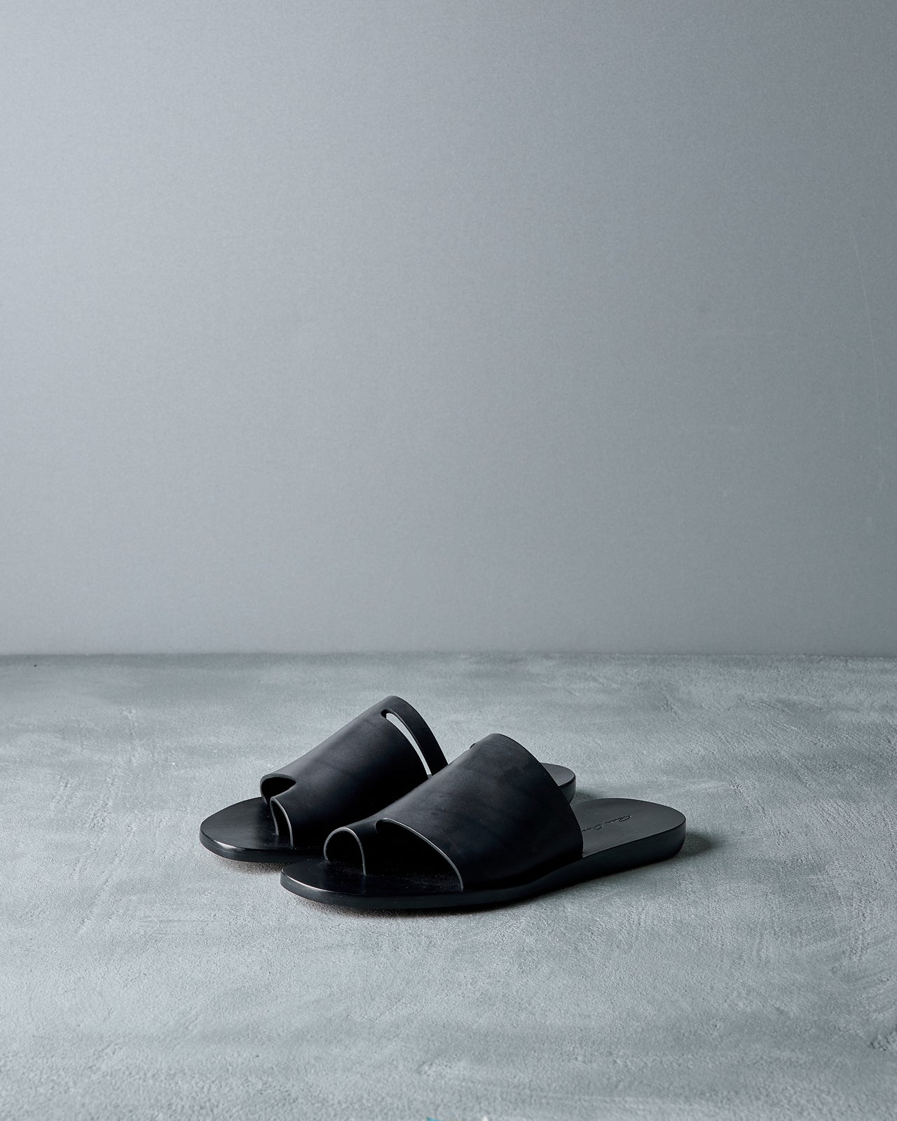 Rick Owens SS 2016 Leather Nero Sandal