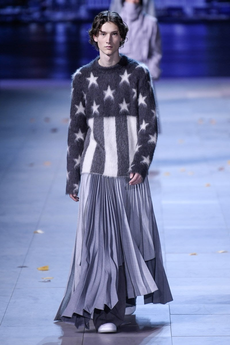 Louis Vuitton AW 2019 Brushed Intarsia mohair flag knit