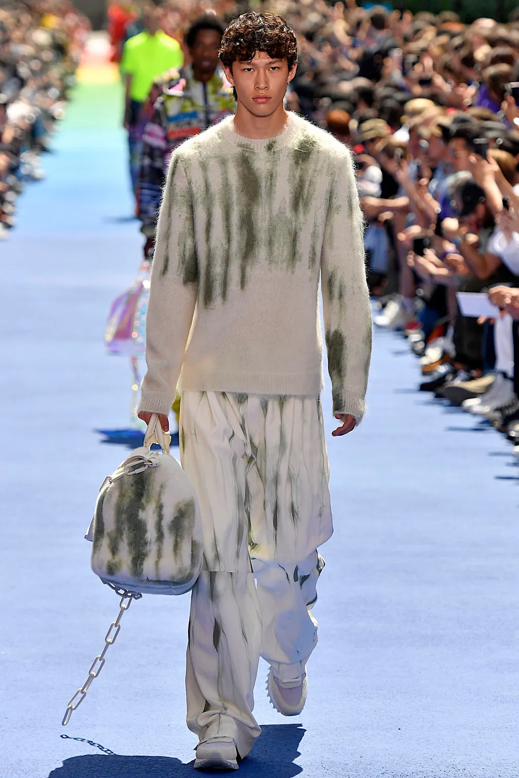 Louis Vuitton SS 2019 Brushed Intarsia mohair knit