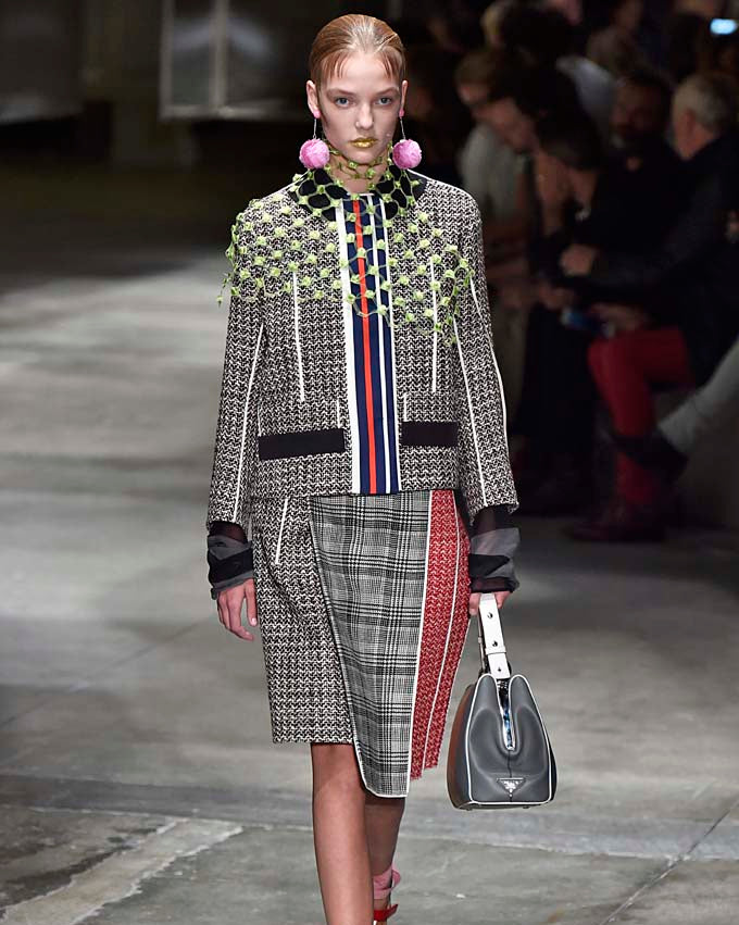 Prada Spring 2016 Net Rosette Halter Scarf Top