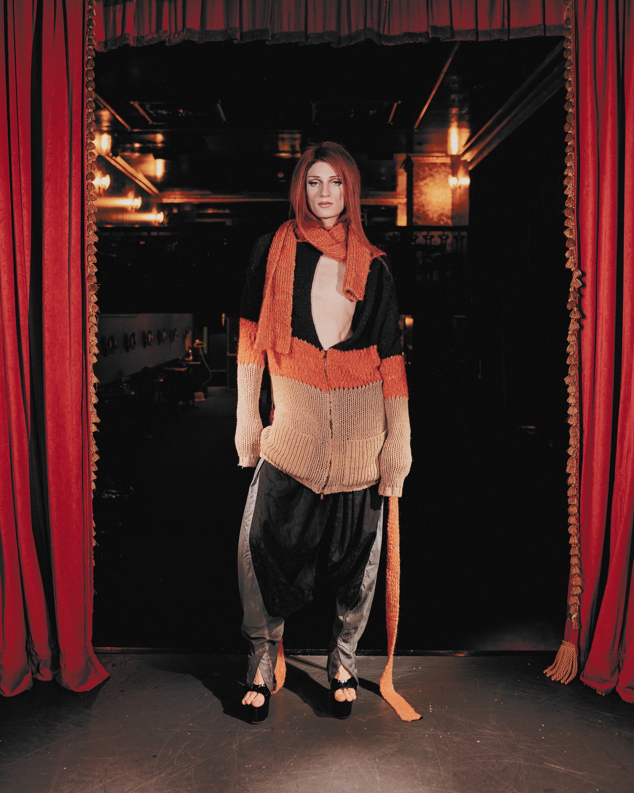 Vivienne Westwood FW 2014 Wool Braided Knit Zip Cardigan