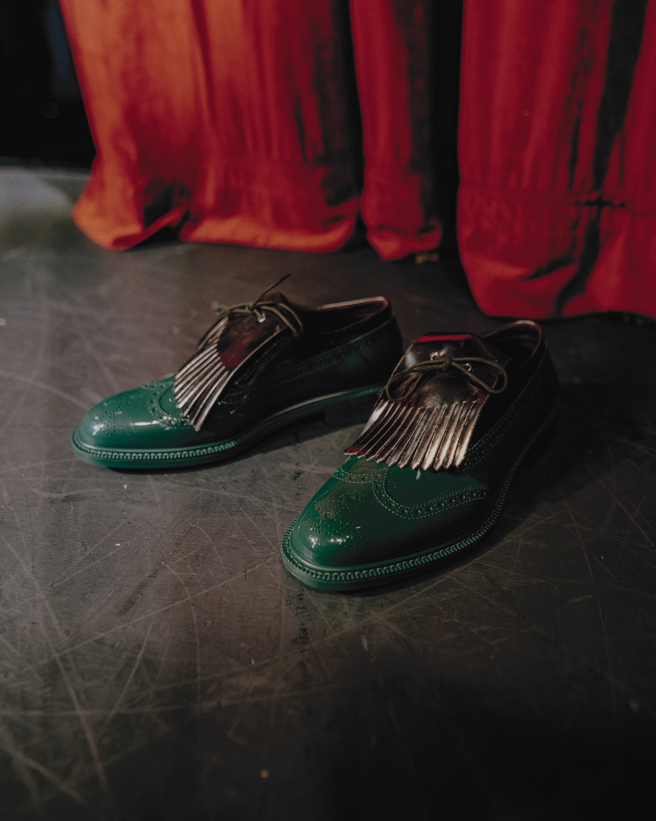 Vivienne Westwood Rubber and Leather Fringe Brogue