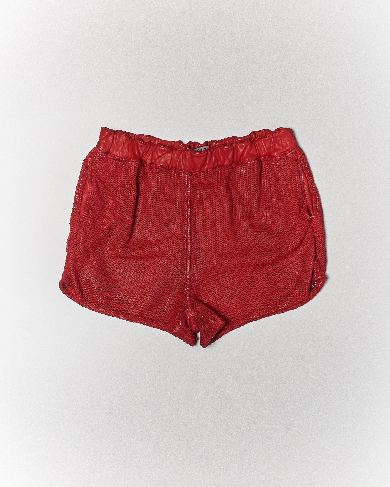 Leather punched shorts