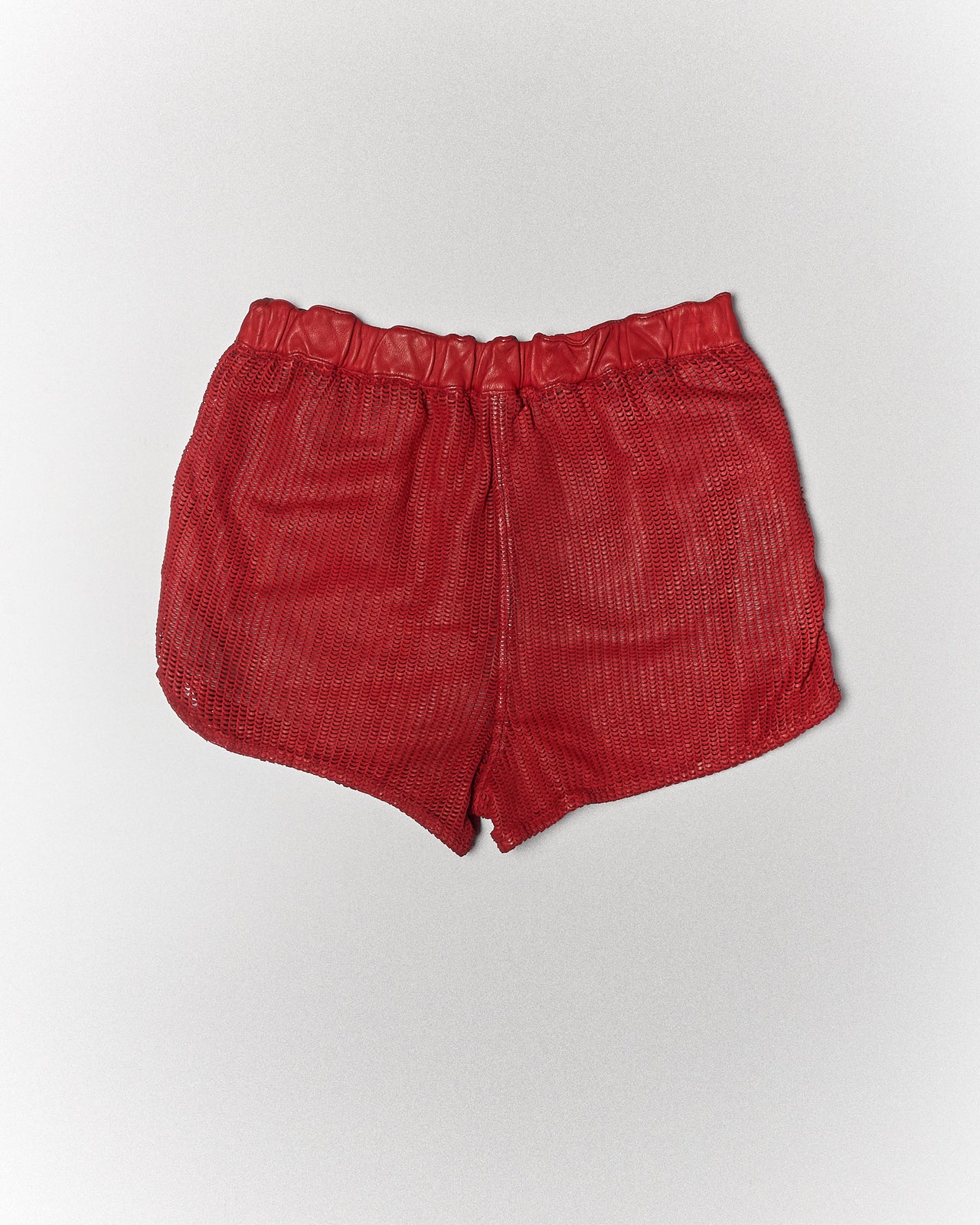 Leather punched shorts