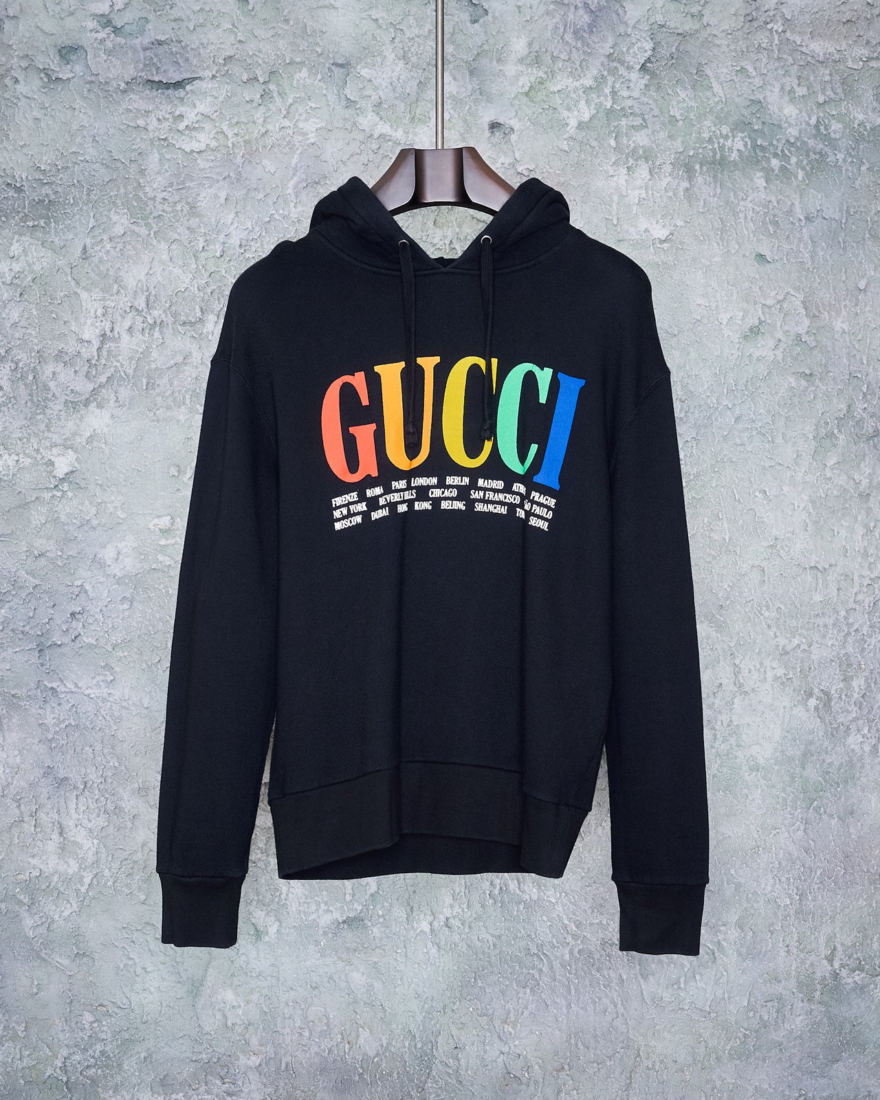 Gucci Rainbow cities logo hoodie